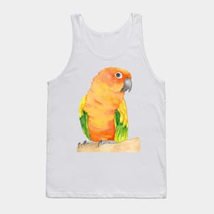 sun parakeet watercolor bird portrait painting Tank Top